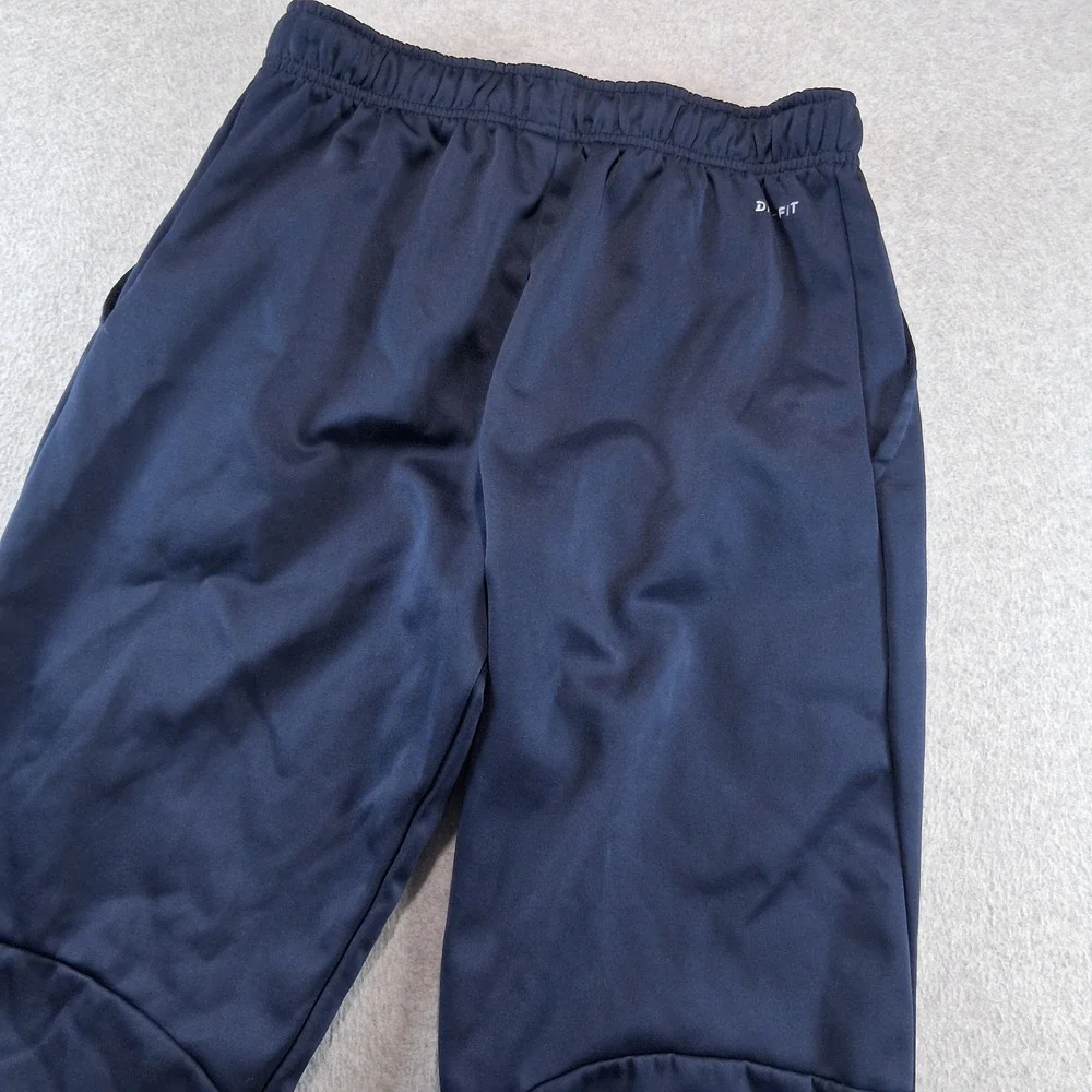 Nike Dri-FIT Athletic Pants Mens‎ Medium Navy Blue Straight Leg Fleece Lined